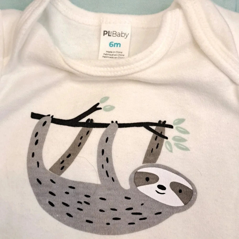 Lot of Baby Boy Clothing 3-6 Month Bodysuits Carter's Just One Year Cloud Island